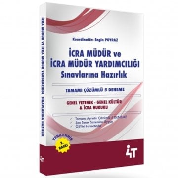4T Yayınları İcra Müdür ve Yardımcılığı 5 Deneme Çözümlü