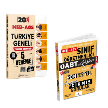 Dizgi Kitap 2026 MEB AGS Türkiye Geneli 5 Deneme & Meb Ags ÖABT Sınıf Öğretmenliği Son 12 Yıl Çıkmış Sınav Soruları Seti