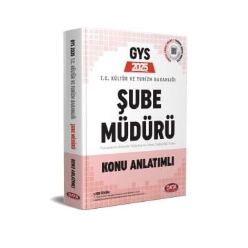 Data Yayınları 2025 GYS Kültür ve Turizm Bakanlığı Şube Müdürü Hazırlık Kitabı