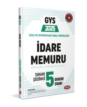 Data Yayınları 2025 GYS Ceza ve Tevkifevleri İdare Memuru Tamamı Çözümlü 5 Deneme Sınavı
