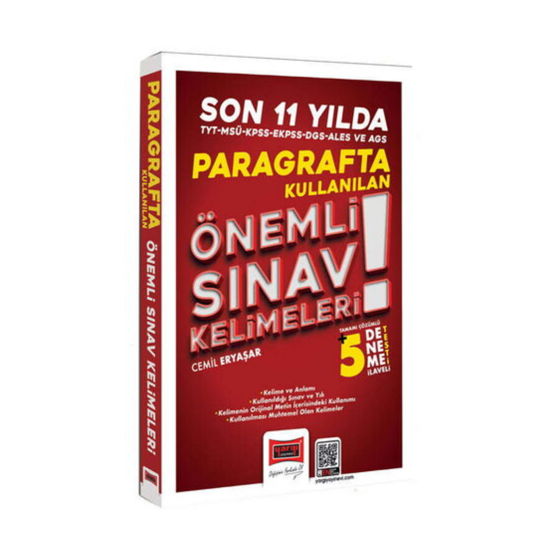 KPSS DGS ALES TYT MSÜ EKPSS AGS Son 11 Yılda Paragrafta Kullanılan Önemli Sınav Kelimeleri Yargı Yayınları