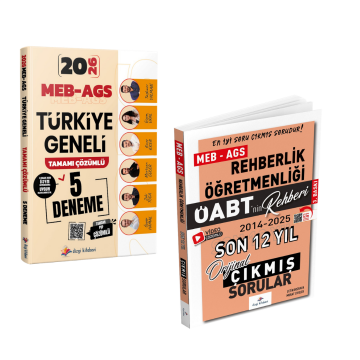 Dizgi Kitap 2026 MEB-AGS Türkiye Geneli 5 Deneme ve ÖABT Rehberlik Öğretmenliği Son 12 Yıl Çıkmış Sınav Soruları Seti