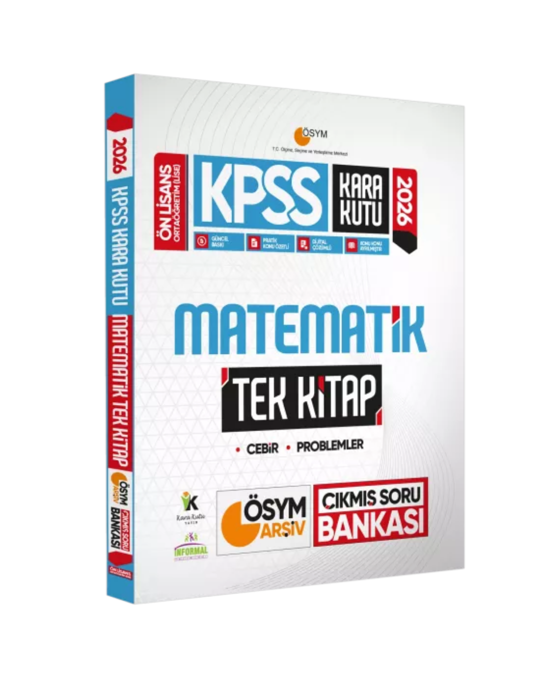 2026 KPSS Önlisans/Ortaöğretim Kara Kutu Matematik TEK KİTAP ÖSYM Çıkmış Soru Bankası Özetli Çözümlü İnformal Yayınları