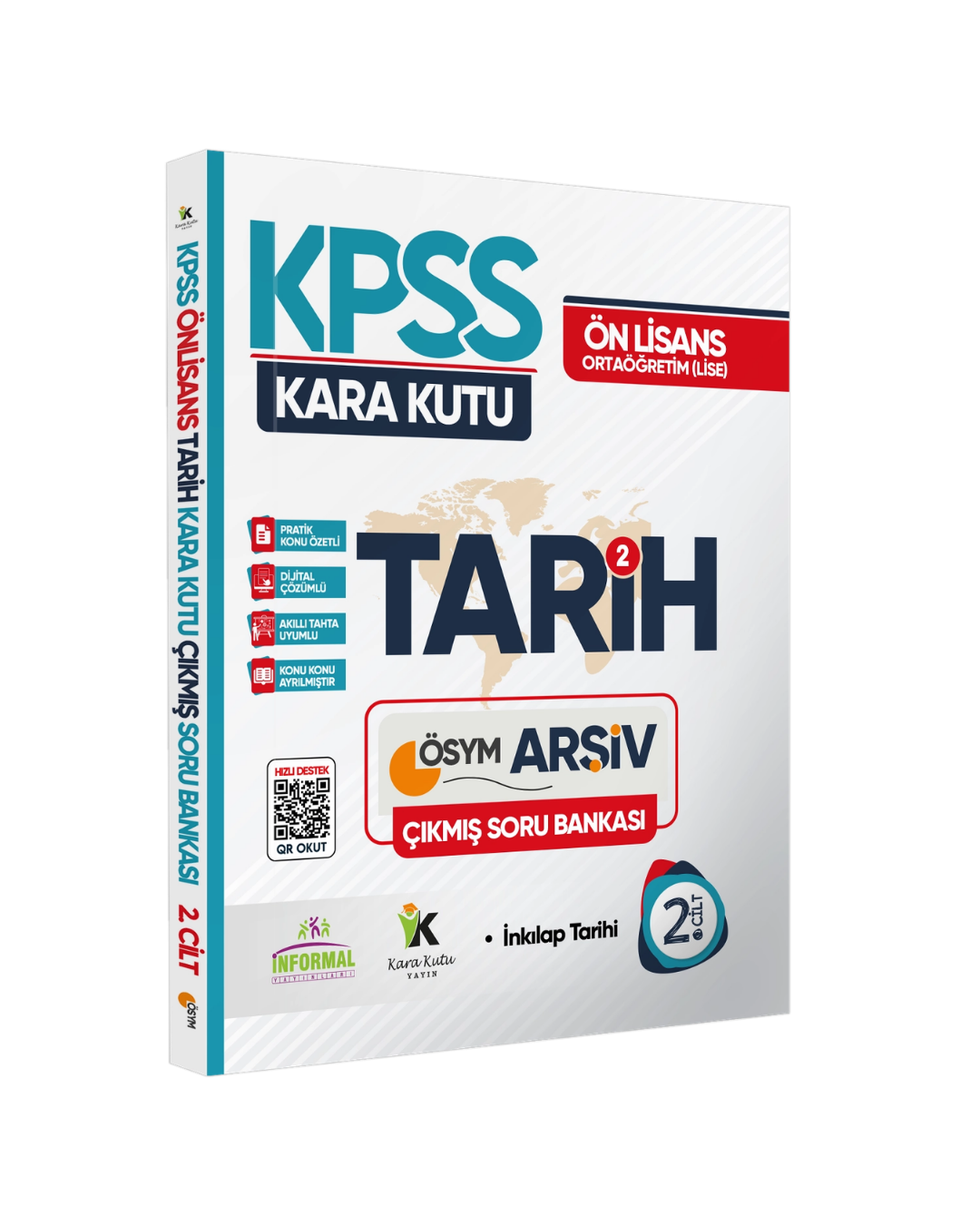 KPSS Önlisans-Ortaöğretim Tarih Kara Kutu 2.Cilt Çıkmış Soru Bankası Konu Özetli Dijital Çözümlü İnformal Yayınları