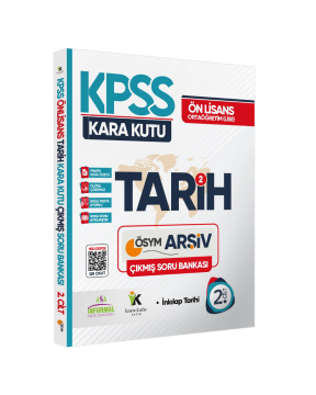 KPSS Önlisans-Ortaöğretim Tarih Kara Kutu 2.Cilt Çıkmış Soru Bankası Konu Özetli Dijital Çözümlü İnformal Yayınları
