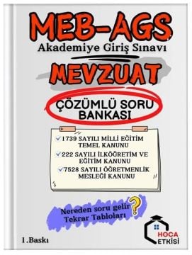 Hoca Etkisi MEB-AGS Mevzuat Soru Bankası Çözümlü - Recep Özceylan Hoca Etkisi Yayınları