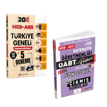 Dizgi Kitap 2026 MEB AGS Türkiye Geneli 5 Deneme & Meb Ags ÖABT Lise  Matematik Öğretmenliği Son 13 Yıl Çıkmış Sınav Soruları Seti