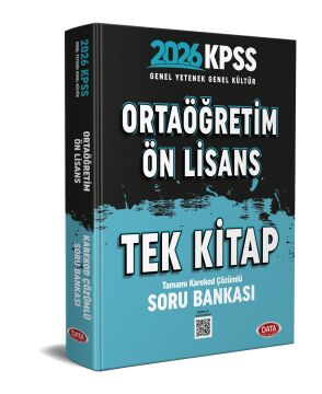 Data Yayınları 2026 KPSS Genel Yetenek - Genel Kültür Tek Kitap Ortaöğretim Ön Lisans Soru Bankası