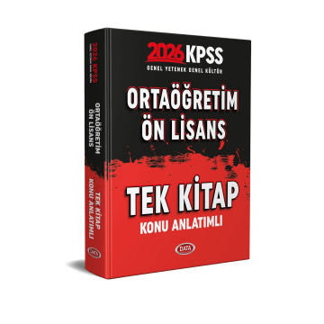 2026 KPSS Genel Yetenek - Genel Kültür Tek Kitap Ortaöğretim Ön Lisans Konu Anlatımlı Data Yayınları
