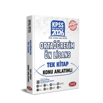 2026 KPSS Genel Yetenek - Genel Kültür Tek Kitap Ortaöğretim Ön Lisans Konu Anlatımlı Data Yayınları