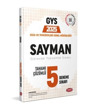 Data Yayınları 2025 GYS Ceza ve Tevkifevleri Sayman Tamamı Çözümlü 5 Deneme Sınavı