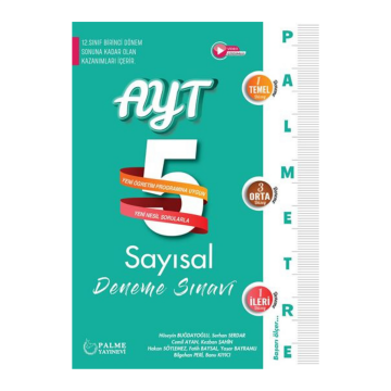 Palme Yayınları AYT Sayısal Palmetre 5 Deneme Sınavı Video Çözümlü