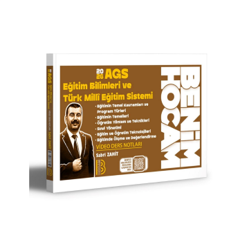 2026 MEB AGS Eğitim Bilimleri ve Türk Milli Eğitim Sistemi Video Ders Notları Sabri Zahit Benim Hocam Yayınları