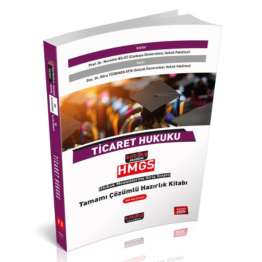 HMGS Ticaret Hukuku Tamamı Çözümlü Hazırlık Kitabı Savaş Yayınları 2025