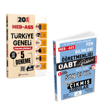 Dizgi Kitap 2026 MEB AGS Türkiye Geneli 5 Deneme &  Meb Ags ÖABT Fen Bilimleri Öğretmenliği Son 13 Yıl Çıkmış Sınav Soruları Seti