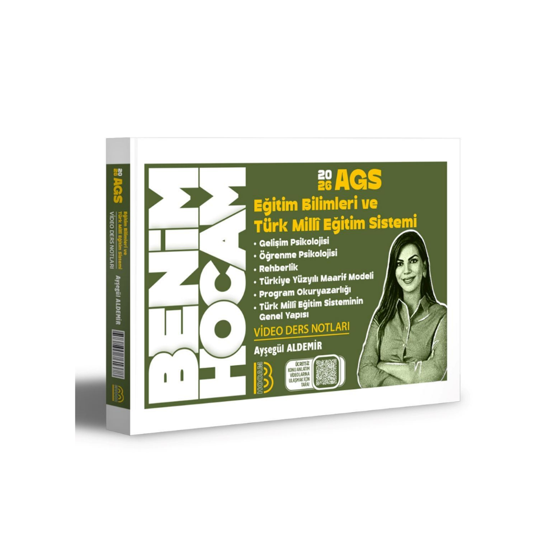 2026 MEB AGS Eğitim Bilimleri ve Türk Milli Eğitim Sistemi Video Ders Notları Ayşegül Aldemir Benim Hocam Yayınları