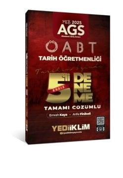 2025 MEB AGS ÖABT Tarih Öğretmenliği Tamamı Çözümlü Tarihin İzinde Eşsiz 5'li Deneme Yediiklim Yayınları