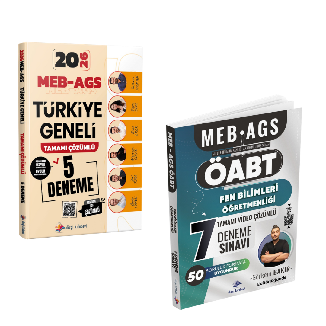 Dizgi Kitap 2026 MEB-AGS Türkiye Geneli 5 Deneme ve ÖABT Fen Bilimleri Öğretmenliği 7 Deneme Seti