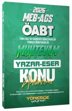 Yönerge 2026 ÖABT MEB-AGS Türkçe-Türk Dili Edebiyatı Muhtevam Yazar Eser Konu Anlatımı Yönerge Yayınları - İADESİZ