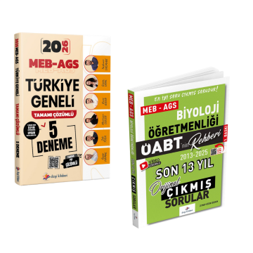Dizgi Kitap 2026 MEB AGS Türkiye Geneli 5 Deneme & Meb Ags ÖABT Biyoloji Öğretmenliği Son 13 Yıl Çıkmış Sınav Soruları Seti