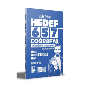 2026 KPSS Coğrafya Tamamı Çözümlü 18 Deneme Bayram Meral Benim Hocam Yayınları