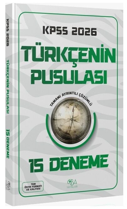 2026 KPSS Türkçenin Pusulası 15 Deneme Çözümlü CBA Yayınları