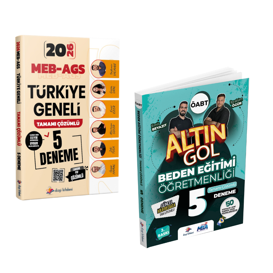 Dizgi Kitap 2026 MEB AGS Türkiye Geneli 5 Deneme & Meb Ags ÖABT Beden Eğitimi Öğretmenliği 5 Deneme Seti