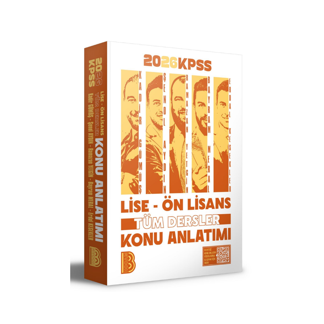 2026 KPSS Lise Ön Lisans Tüm Dersler Konu Anlatımı Benim Hocam Yayınları
