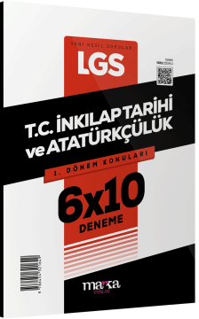 Marka Yayınları 2026 LGS 1.Dönem Konuları T.C. İnkılap Tarihi ve Atatürkçülük 6 Deneme