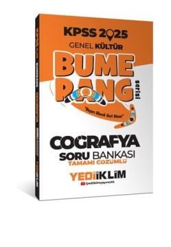 Yediiklim Yayınları 2025 KPSS Genel Kültür Bumerang Coğrafya Tamamı Çözümlü Soru Bankası