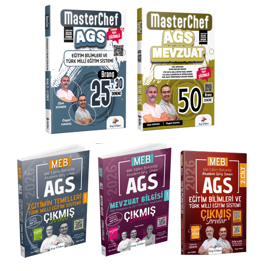 Dizgi Kitap 2026 MEB AGS Mevzuat Deneme, Eğitim Bilimleri ve Türk Milli Eğitim Sistemi Deneme & Çıkmış Sorular Seti