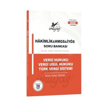 İmtiyaz Yayınları 2026 HMGS & HAKİMLİK & İYÖS Vergi Hukuku - Vergi Usul Hukuku - Türk Vergi Sistemi Soru Bankası Emek Sultan Özkan