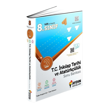 Aydın Yayınları 8. Sınıf LGS T.C. İnkılap Tarihi ve Atatürkçülük Üç Adım Soru Bankası