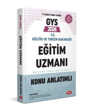 Data Yayınları 2024 GYS Kültür ve Turizm Bakanlığı Eğitim Uzmanı Konu Anlatımlı