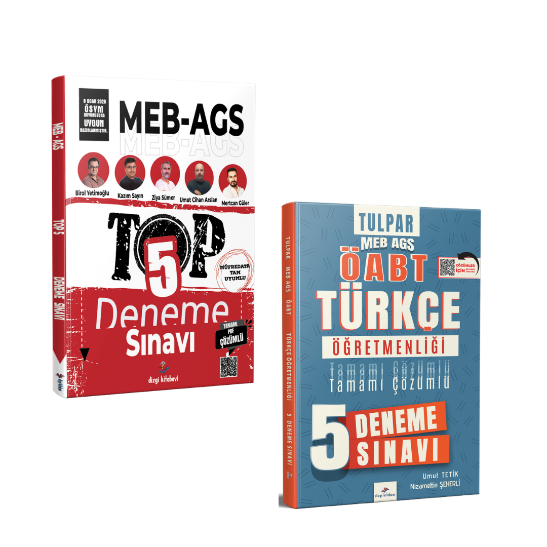 Dizgi Kitap 2026 MEB AGS TOP 5 Fasiküller Halinde 5 Deneme & Meb Ags ÖABT Türkçe Öğretmenliği 5 Deneme Seti