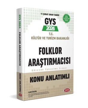 Kültür ve Turizm Bakanlığı Folklor Araştırmacısı GYS Konu Anlatımlı Data Yayınları