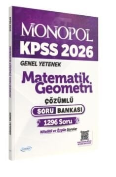 Monopol Yayınları 2026 KPSS Genel Yetenek Matematik Tamamı Çözümlü Soru Bankası