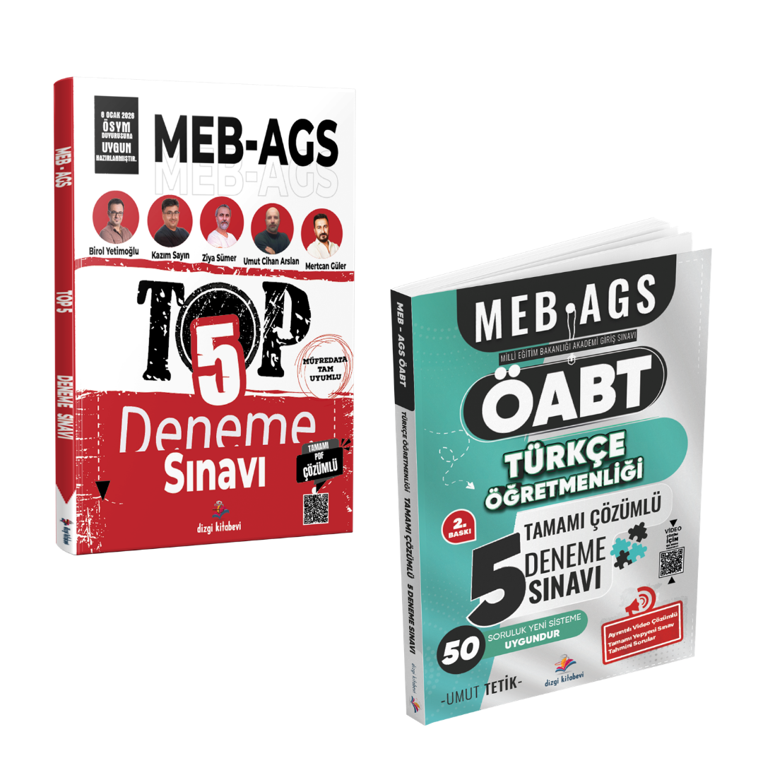 Dizgi Kitap 2026 MEB AGS TOP 5 Fasiküller Halinde 5 Deneme & Meb Ags ÖABT Türkçe Öğretmenliği 5 Deneme Seti