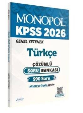 Monopol Yayınları 2026 KPSS Genel Yetenek Türkçe Tamamı Çözümlü Soru Bankası