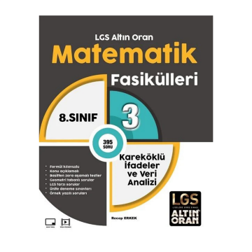 Palme Yayınları 8. Sınıf LGS Altın Oran Matematik Fasikülleri 3 Kareköklü İfadeler ve Veri Analizi