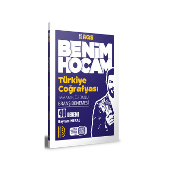 Benim Hocam Yayınları 2026 MEB-AGS Türkiye Coğrafyası Tamamı Çözümlü 40 Branş Deneme Bayram Meral