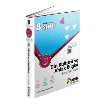 Aydın Yayınları 8. Sınıf LGS Din Kültürü ve Ahlak Bilgisi Üç Adım Soru Bankası