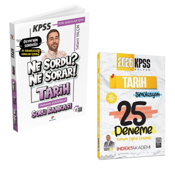 Dizgi Kitap 2026 Ne Sordu Ne Sorar Tüm Adaylar KPSS Tarih Soru Bankası ve KPSS Tarih Simülasyon 25 Deneme İndeks Akademi Seti