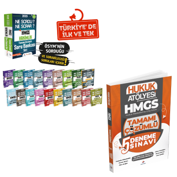 Dizgi Kitap Hukuk Atölyesi HMGS Hakimlik Ne Sordu Ne Sorar Tamamı Çözümlü Soru Bankası Seti ve Tamamı Çözümlü 5 Deneme