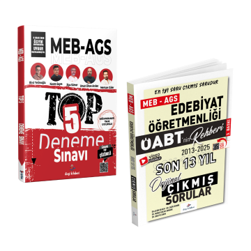 Dizgi Kitap 2026 MEB AGS TOP 5 Fasiküller Halinde 5 Deneme & Meb Ags ÖABT Türk Dili ve Edebiyatı Öğretmenliği Son 13 Yıl Çıkmış Sınav Soruları Seti