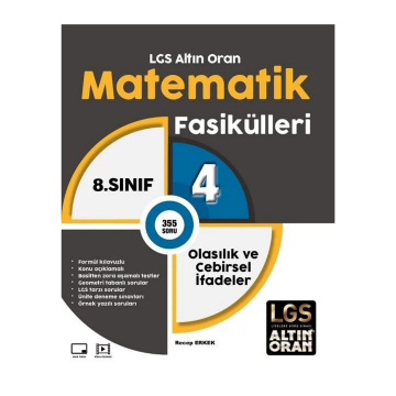Palme Yayınları 8. Sınıf LGS Altın Oran Matematik Fasikülleri 4 Olasılık ve Cebirsel İfadeler