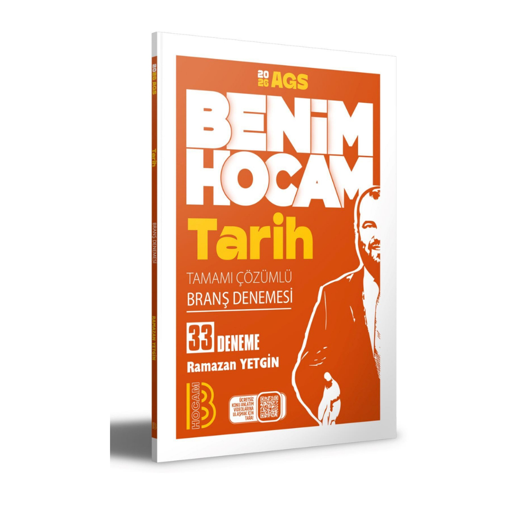 2026 MEB AGS Tarih 33 Branş Deneme Ramazan Yetgin Benim Hocam Yayınları