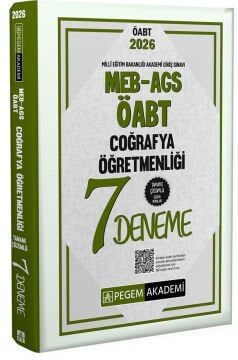 2026 MEB AGS ÖABT Coğrafya Öğretmenliği Tamamı Çözümlü 7 Deneme Pegem Yayınları