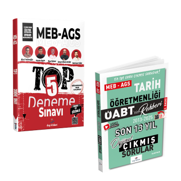 Dizgi Kitap 2026 MEB AGS TOP 5 Fasiküller Halinde 5 Deneme & Meb Ags ÖABT Tarih Öğretmenliği Son 13 Yıl Çıkmış Sınav Soruları Seti