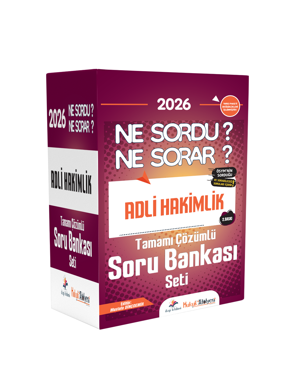 Dizgi Kitap 2026 Hukuk Atölyesi Adli Hakimlik Ne Sordu Ne Sorar Tamamı Çözümlü Soru Bankası Seti